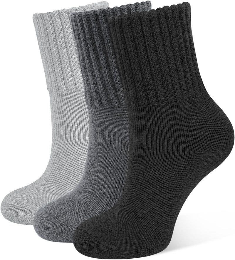 CLOSEMATE Womens Thick Full Cushioned Thermal Warm Boot Socks for Winter 3 Pairs - Image 1